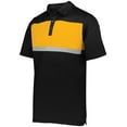 thumbnail image 1 of Holloway Sportswear S Prism Bold Polo Black/Gold 222576, 1 of 5