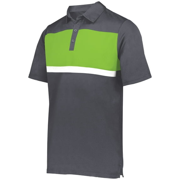 Holloway Sportswear S Prism Bold Polo Carbon/Lime 222576