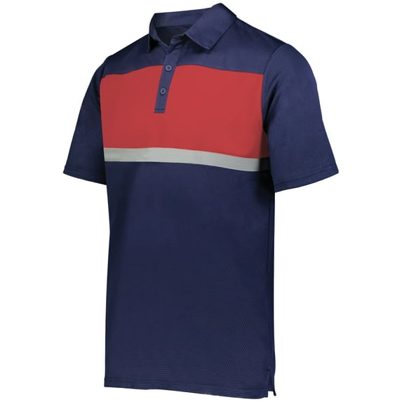 Holloway Sportswear S Prism Bold Polo Navy/Scarlet 222576