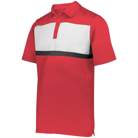 Holloway Sportswear S Prism Bold Polo Scarlet/White 222576