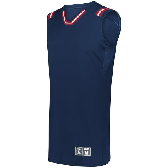 Holloway Sportswear S Retro Basketball Jersey Navy/Scarlet/White 224076