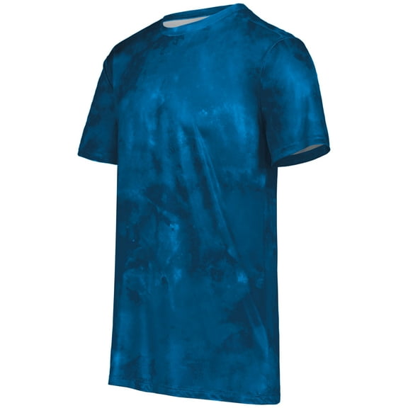Holloway Sportswear S Stock Cotton-Touch Poly Tee Royal Cloud Print 222596