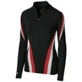 thumbnail image 1 of Holloway Sportswear S Womens Aerial Jacket Black/Silver/Scarlet 229772, 1 of 4