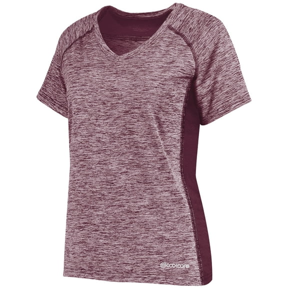 Holloway Sportswear S Womens Electrify Coolcore® Tee Maroon Heather 222771