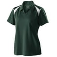 thumbnail image 1 of Holloway Sportswear S Womens Laser Polo Dark Green/White 222346, 1 of 3