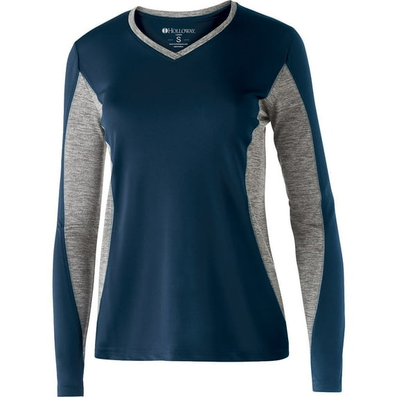 Holloway Sportswear S Womens Stellar Shirt Navy/Graphite Heather 222727