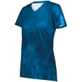 thumbnail image 1 of Holloway Sportswear S Womens Stock Cotton-Touch Poly Tee Royal Cloud Print 222796, 1 of 5