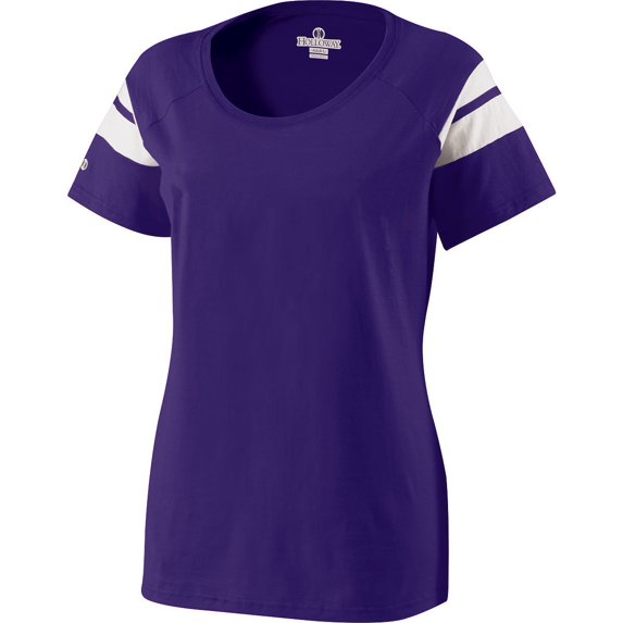 Holloway Sportswear S Womens TRIBUTE TEE Purple/White 229368