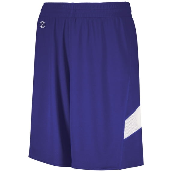 Holloway Sportswear XL Boys Dual-Side Single Ply Basketball Shorts Purple/White 224279