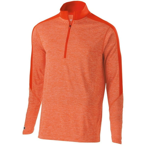 Holloway Sportswear XL Boys ELECTRIFY 1/2 ZIP PULLOVER Orange Heather/Orange 222642