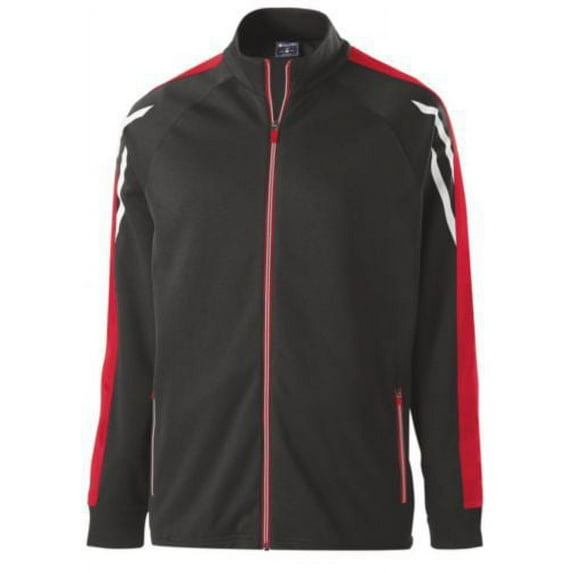 Holloway Sportswear XL Boys FLUX JACKET Black Heather/Scarlet/White 229668