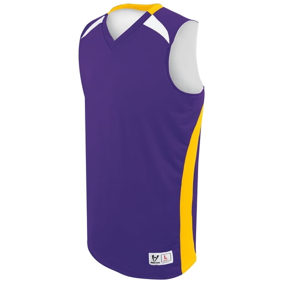 Holloway Sportswear XL Campus Reversible Jersey Purple/Athletic Gold/White 332380