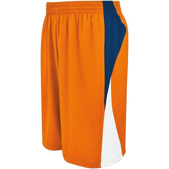 Holloway Sportswear XL Campus Reversible Shorts Orange/Navy/White 335850