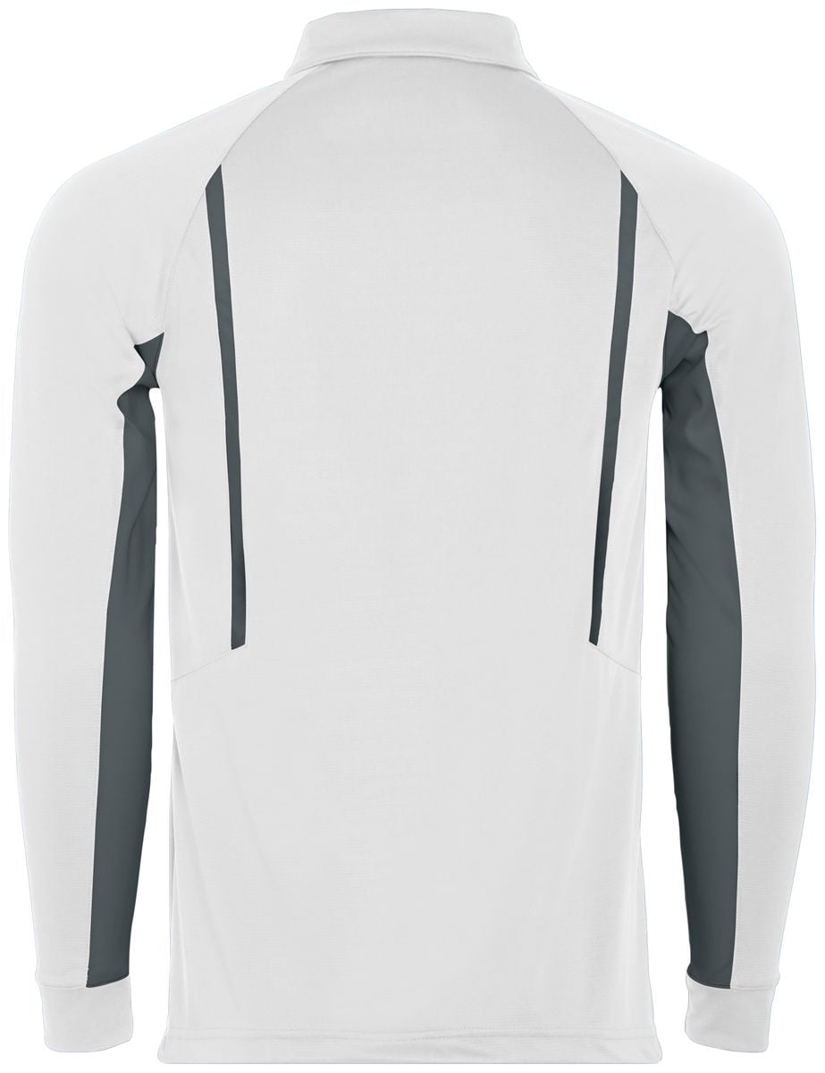 Holloway Sportswear XL Long Sleeve Avenger Polo White/Graphite 222532