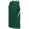 thumbnail image 1 of Holloway XL Youth PR Max Track Jersey Dark Green/White 221235, 1 of 5