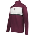 thumbnail image 1 of Holloway Sportswear XL Prism Bold 1/4 Zip Pullover Maroon/White 222591, 1 of 5