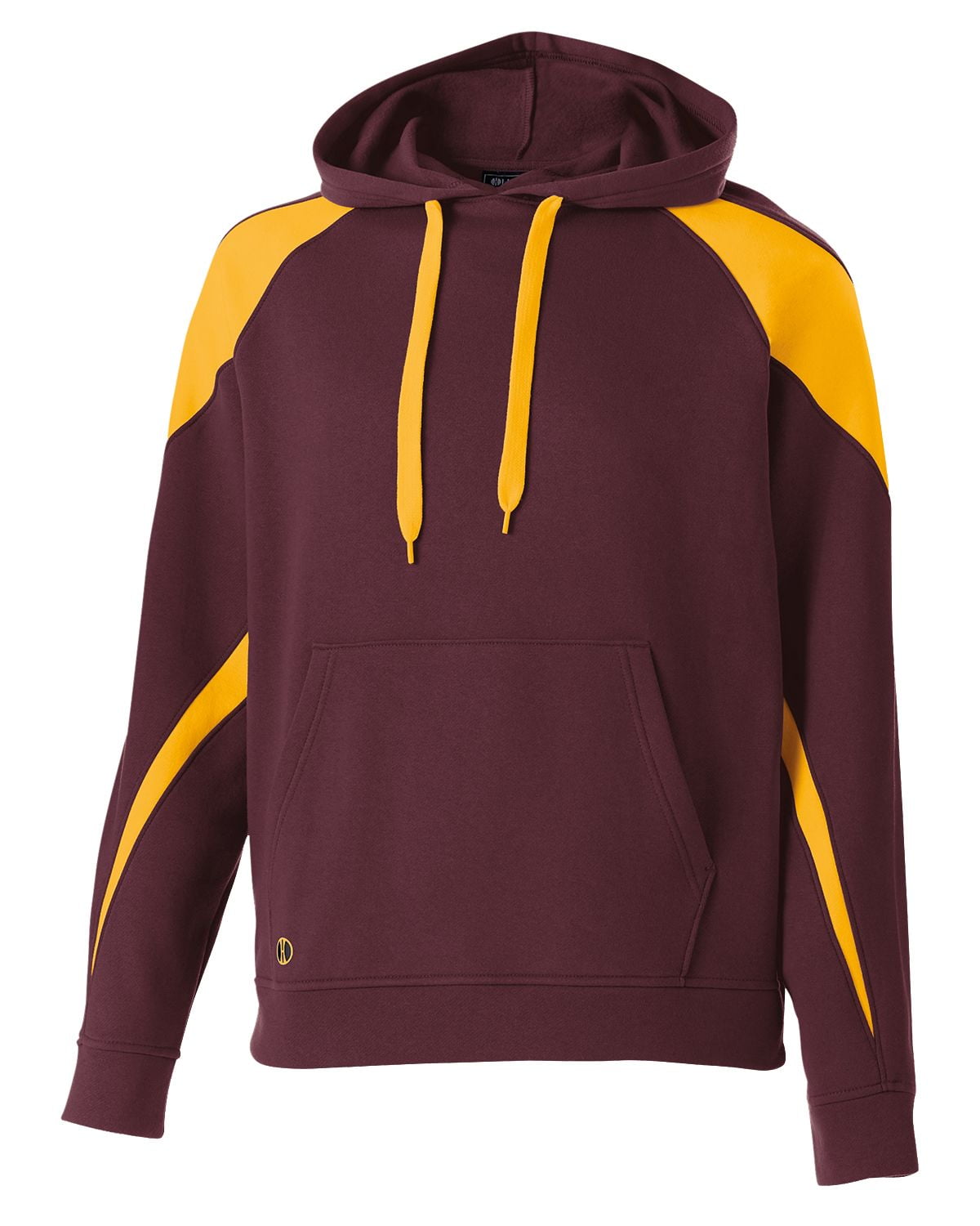 Holloway Men's Prospect Hoodie - Orange/White Color Block, XXX-Large, 60% Cotton 40% Polyester