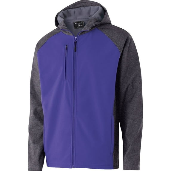 Holloway Sportswear XL Raider Softshell Jacket Carbon Print/Purple 229157