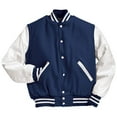 thumbnail image 1 of Holloway Sportswear XL Varsity Tall Jacket Dark Royal/White 224683, 1 of 1