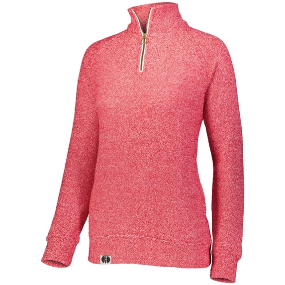 Holloway Sportswear XL Womens CUDDLY 1/4 ZIP PULLOVER Scarlet 222766
