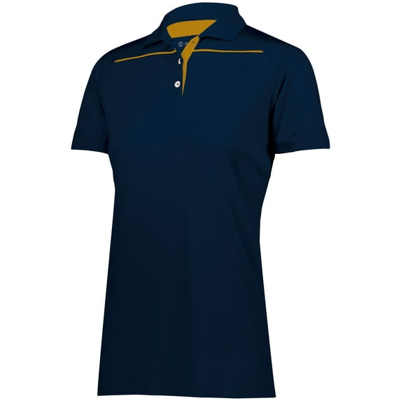 Holloway Sportswear XL Womens Defer Polo Navy/Gold 222761