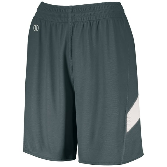 Holloway Sportswear XL Womens Dual-Side Single Ply Shorts Graphite/White 224379