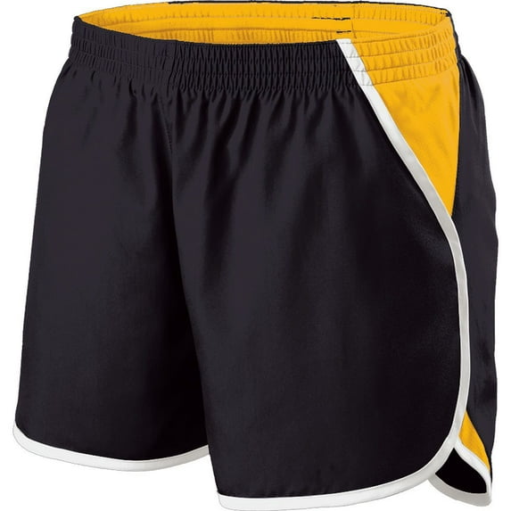Holloway Sportswear XL Womens Energize Shorts Black/Light Gold/White 229325