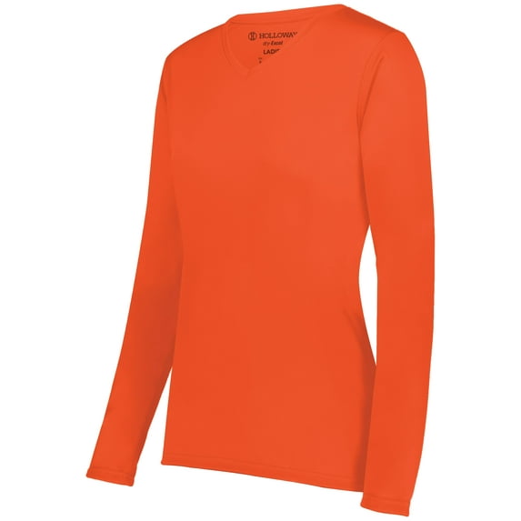 Holloway Sportswear XL Womens Momentum Long Sleeve Tee Orange 222824