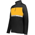 thumbnail image 1 of Holloway Sportswear XL Womens Prism Bold 1/4 Zip Pullover Black/Gold 222791, 1 of 5