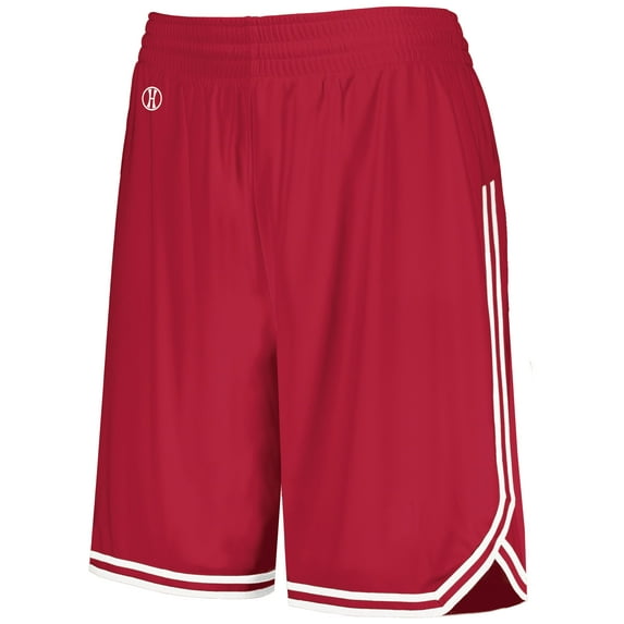 Holloway Sportswear XL Womens RETRO BASKETBALL SHORTS Scarlet/White 224377