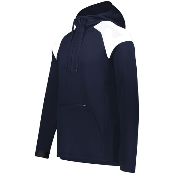 Holloway Sportswear XS Limitless 1/4 Zip Hoodie Navy/White 222584