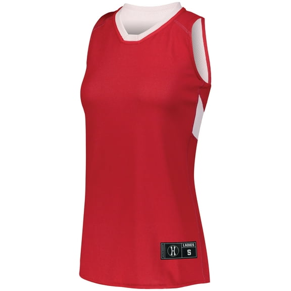 Holloway Sportswear XS Womens Dual-Side Single Ply Basketball Jersey Scarlet/White 224378