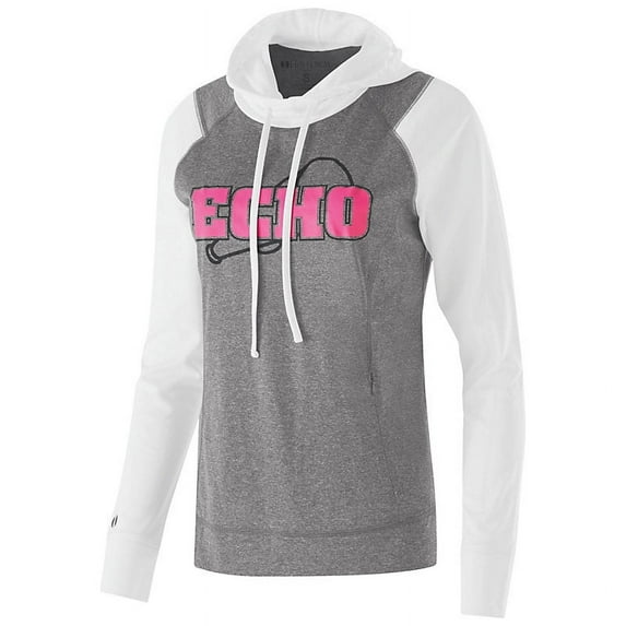 Holloway Sportswear XS Womens Echo Hoodie Graphite Heather/Light Gold 222739