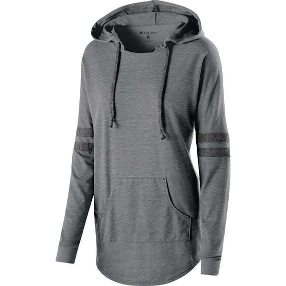 Holloway Sportswear XS Womens Hooded Low Key Pullover Vintage Grey/Vintage Black 229390