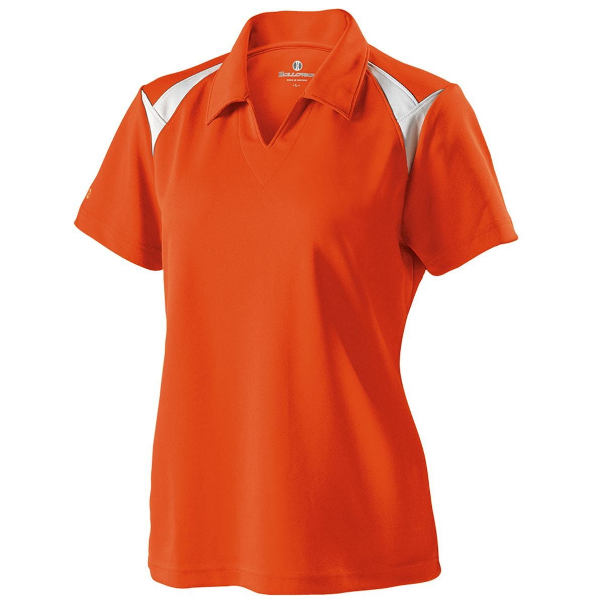 Holloway Sportswear XS Womens Laser Polo Orange/White 222346