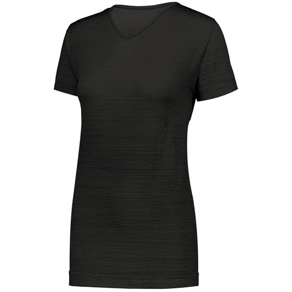Holloway Sportswear XS Womens STRIATED SHIRT SHORT SLEEVE Black 222755