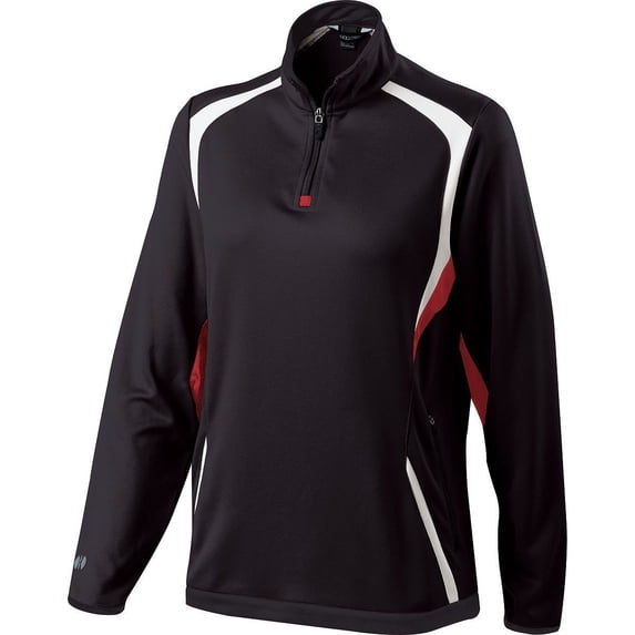 Holloway Sportswear XS Womens TRANSFORM PULLOVER Black/Scarlet/White 229337