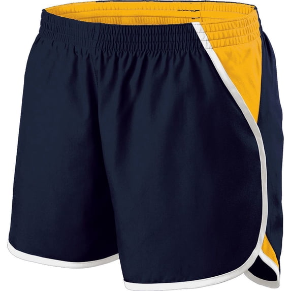 Holloway XL Ladies Energize Shorts Navy/Light Gold/White 229325