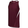 thumbnail image 1 of Holloway XL PR Max Track Jersey Maroon/White 221035, 1 of 5