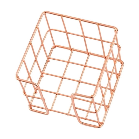 Hollowed Iron Wire Note Holder Metal Mesh Note Paper Organizers Memo Pad Block Holder Desktop Notepads Holder 27x95x80mm