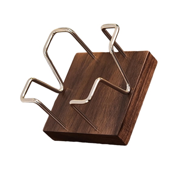 Hollowed Iron Wire Note Stand with Base Note Paper Organizers Memo Pad Block Box Desk Note Paper Stand 94x94mm