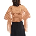 thumbnail image 1 of Hollowed Lace Shawl,Bridal Bridesmaid Wrap,Evening Dress Cheongsam Cape,Elegant Hollowed Lace Shawl Lightweight Soft Delicate Texture for Bride Bridesmaid Evening Dress Cheongsam Banquet Party,Khaki, 1 of 9