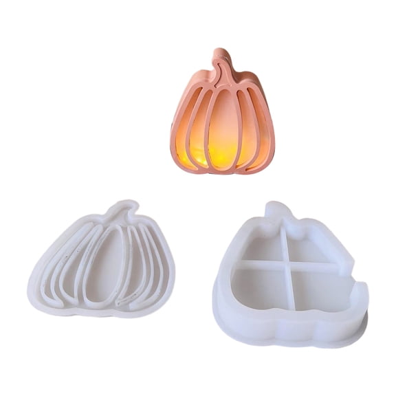 Hollowed Pumpkin Silicone Mold for Epoxy , Halloween Party Decor Easy Demolding Baking Tool & Resin Craft Project