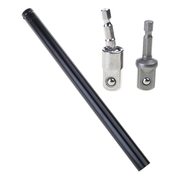 Hollowed Socket with 360 Rotatable 1/2inch Impacts Socket Adapter Hollowed Nut Driver with 1/4" Hexagonal Shank for Ceiling Thread