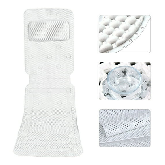 Hollowed-out Design White Foldable Shower Mat Non-Slip Bath Tub Pad Full Body Shower Bathtub Cushion PVC Foam