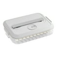 thumbnail image 1 of Holloyiver 1-Layer Food Storage Containers with Lids, Refrigerator Organizer Bin, Plastic Cookie Storage Containers Airtight, Stackable Food Containers Dumpling Storage Box, Clear, 1 of 3