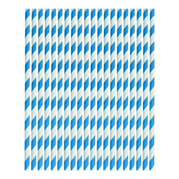 Holloyiver 100PCS Stripe Drinking Straws, Biodegradable Disposable Straws 7.8 Inch Colourful Kraft Paper Straws for Coffee, Milk, Juice, Cocktial and Suit for Birthday Parties, Weddings, Picnic