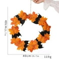 thumbnail image 1 of Holloyiver 15.7" Halloween Maple Wreath Garland Decor, Artificial Maple Leaf Bats Vines Door Hanging for Halloween Party Thanksgiving Harvest’s Day Decoration, 1 of 5