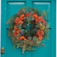 thumbnail image 1 of Holloyiver 15.7In Fall Door Wreath Autumn Maple Leaf Pumpkin Pinecone Harvest Wreath for Front Door Thanksgiving Halloween Decorations Home Decor, 1 of 5
