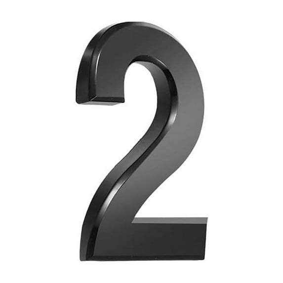 Holloyiver 2.36" Self-adhesive Mailbox Numbers, Modern House Numbers for Outside Address Numbers for House Office Hotel Room Apartment, Easy to Install Strong Adhesive Backing (Black)